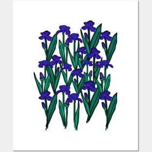 Iris blossom Posters and Art